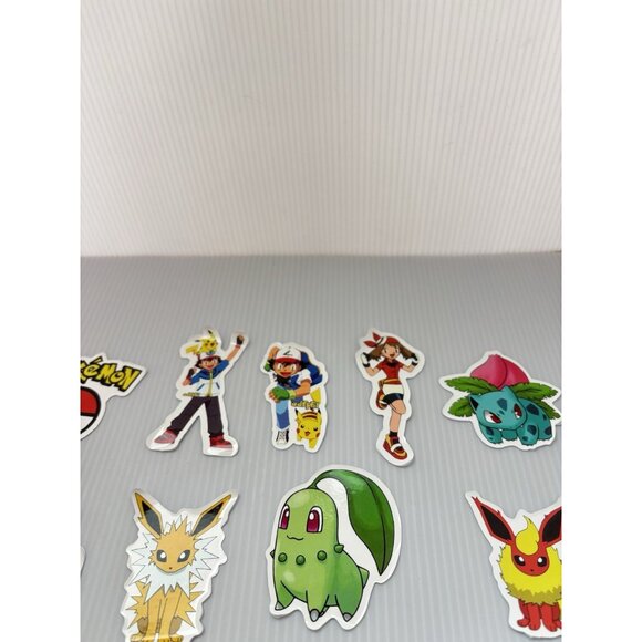 Pokémon Sticker Lot 14pc Vinyl Stickers Pikachu Eevee Cartoon Laptop NEW - Picture 3 of 6